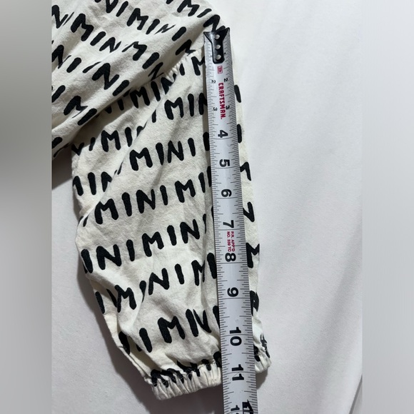 MINI PS MARKET jumpsuit for girls size 4 years white color with black letters - Picture 8 of 13